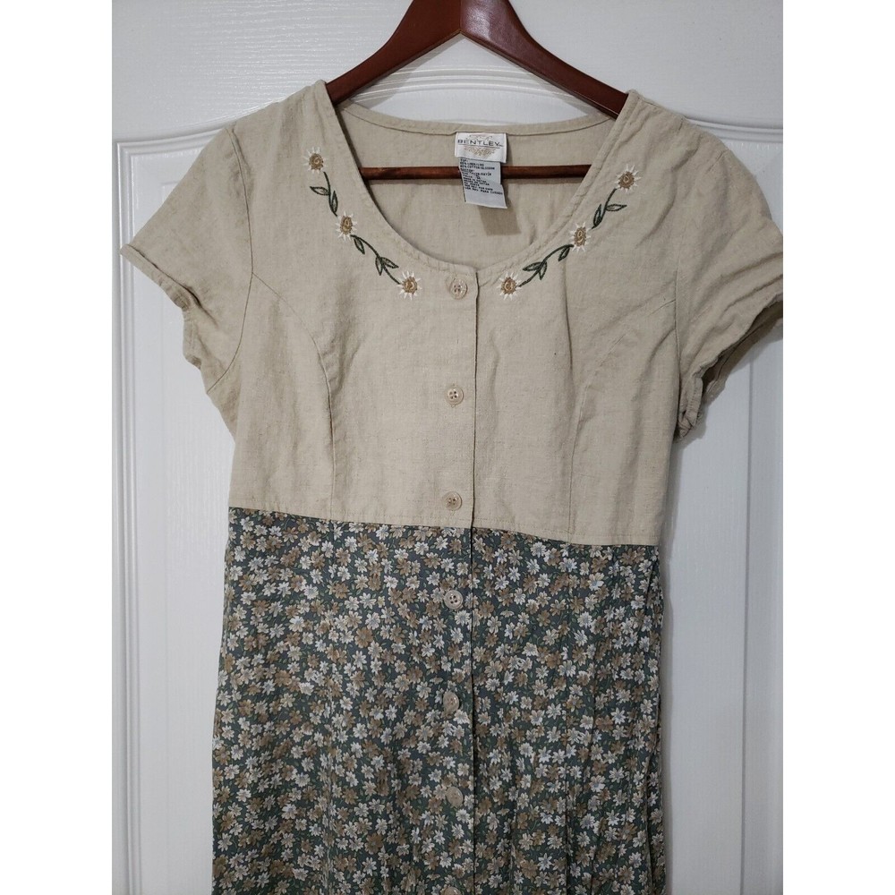 Floral Linen Blend Maxi Dress